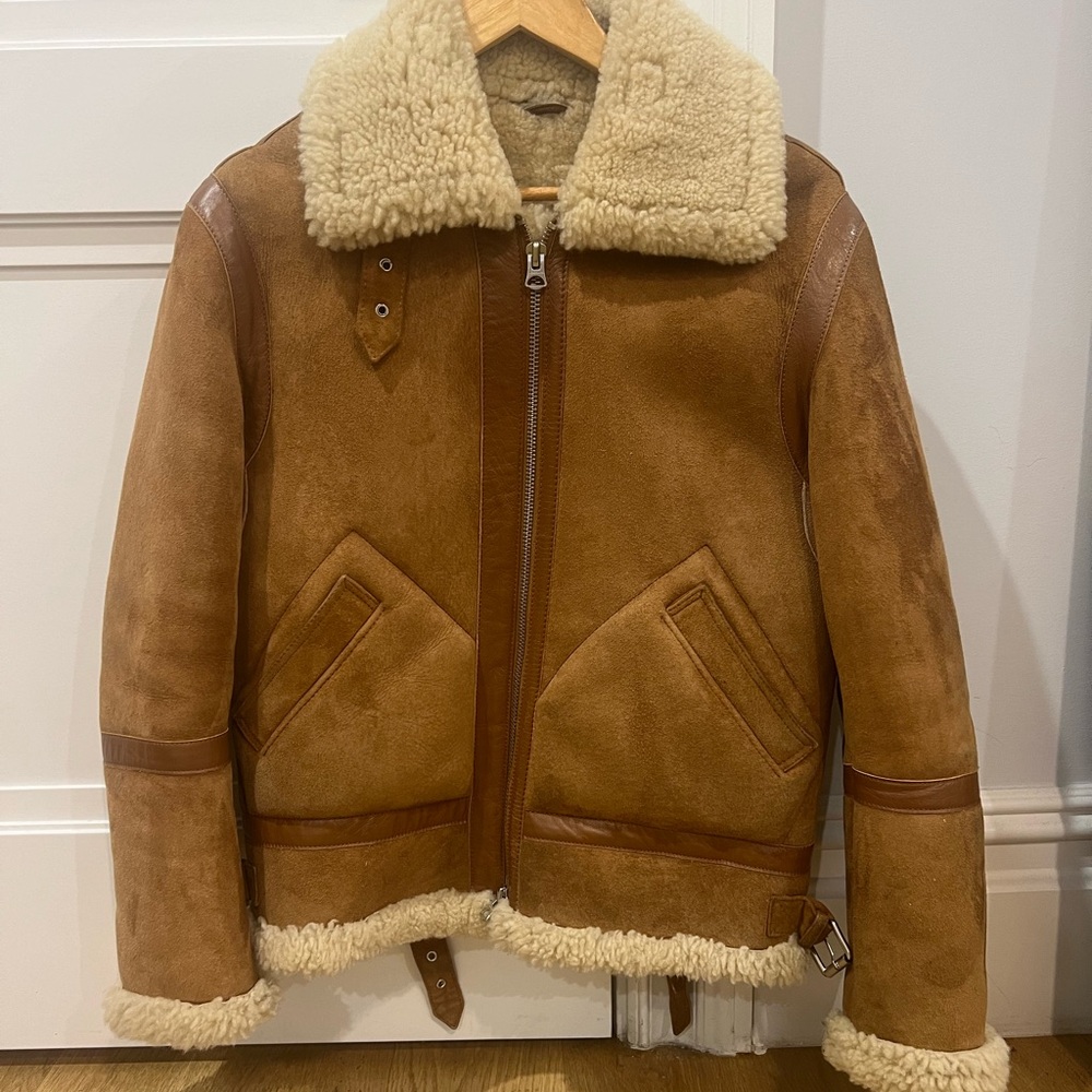Acne Studios shearling jacket tan pre owned